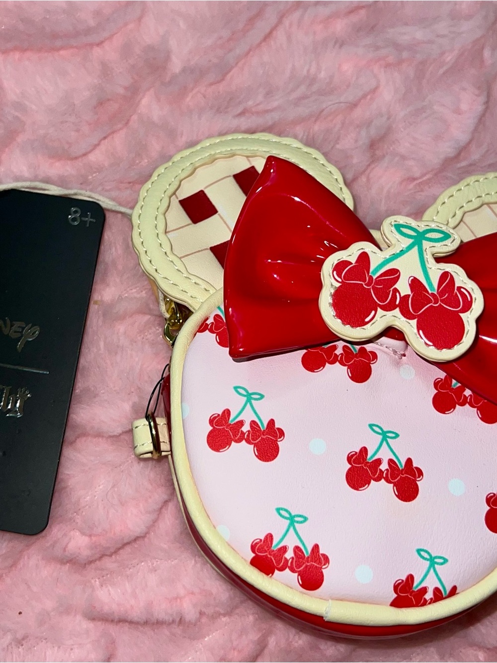 HT loungefly Cherry pie Minnie Mouse  coin wristlet Pink & Red